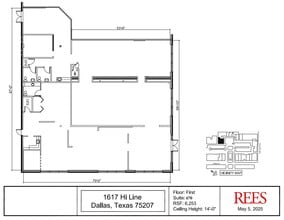 1617 Hi Line Dr, Dallas, TX à louer Plan d’étage– Image 1 sur 1