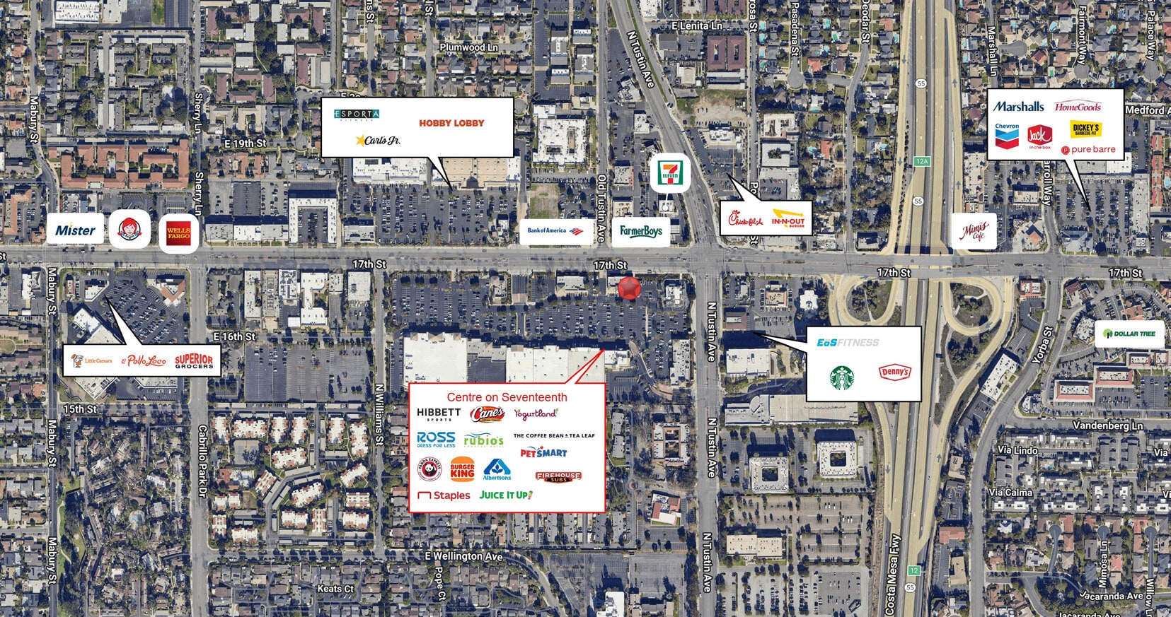 2232 E 17th St, Santa Ana, CA à louer Carte– Image 1 sur 2