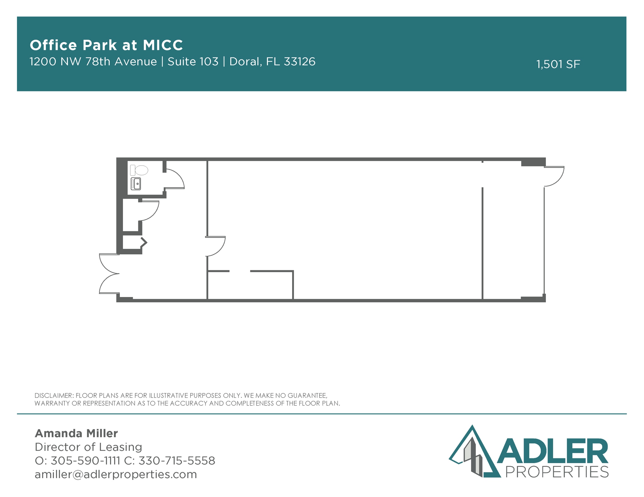 7925 NW 12th St, Doral, FL à louer Plan d’étage– Image 1 sur 1