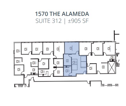 1520 The Alameda, San Jose, CA à louer Plan d’étage– Image 1 sur 1