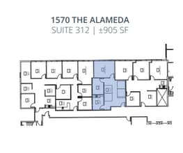 1520 The Alameda, San Jose, CA à louer Plan d’étage– Image 1 sur 1