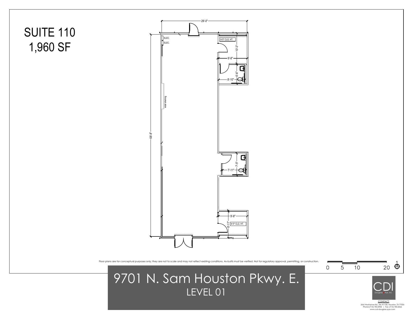9701 N Sam Houston Pky, Humble, TX à louer Plan d’étage– Image 1 sur 1