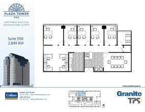 6400 S Fiddlers Green Cir, Greenwood Village, CO à louer Plan d’étage– Image 1 sur 2