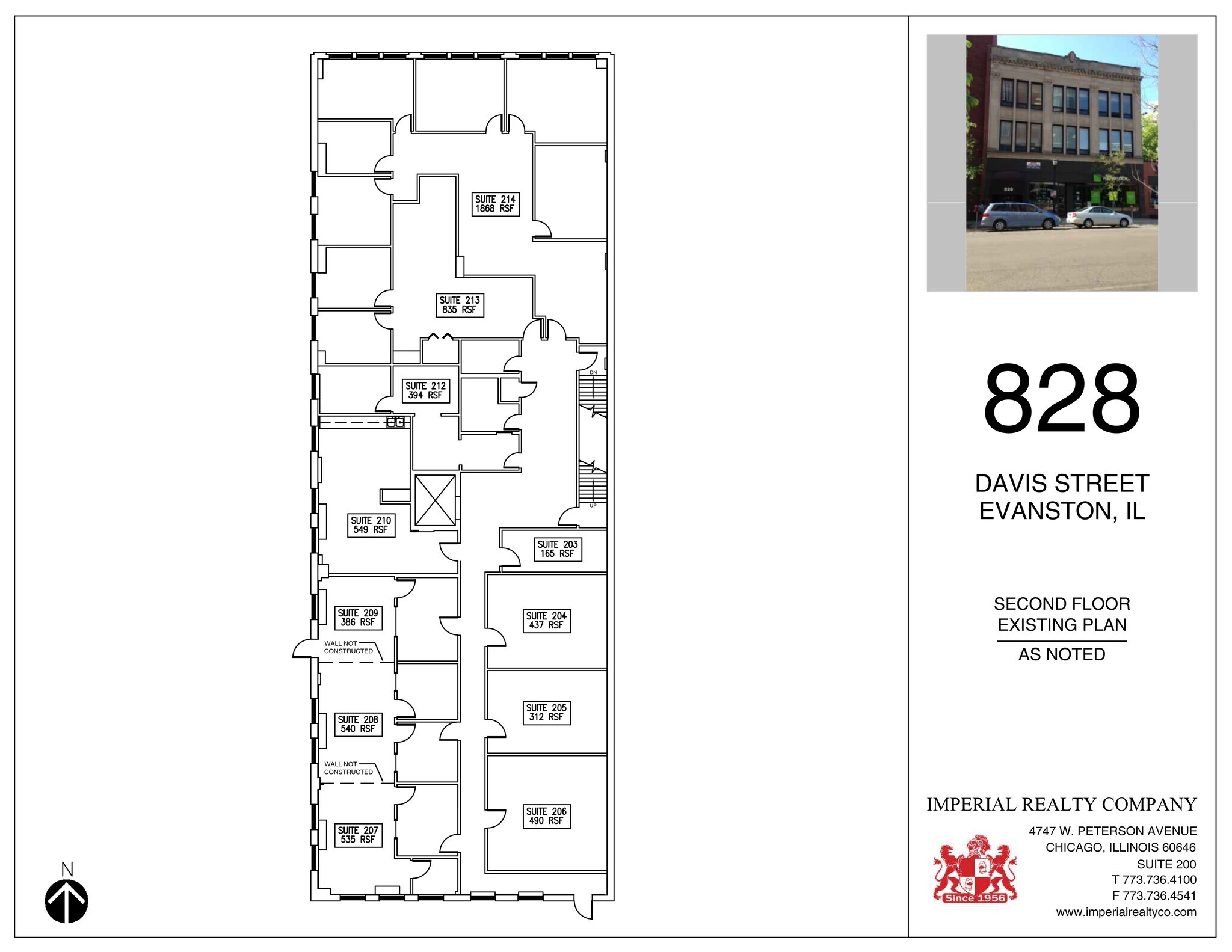 828 Davis St, Evanston, IL à louer Plan de site– Image 1 sur 1