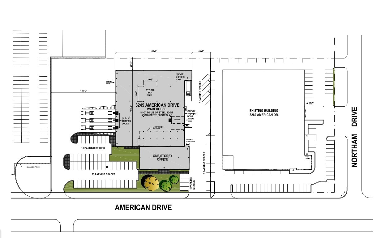 3245 American Dr, Mississauga, ON à louer Plan de site– Image 1 sur 2