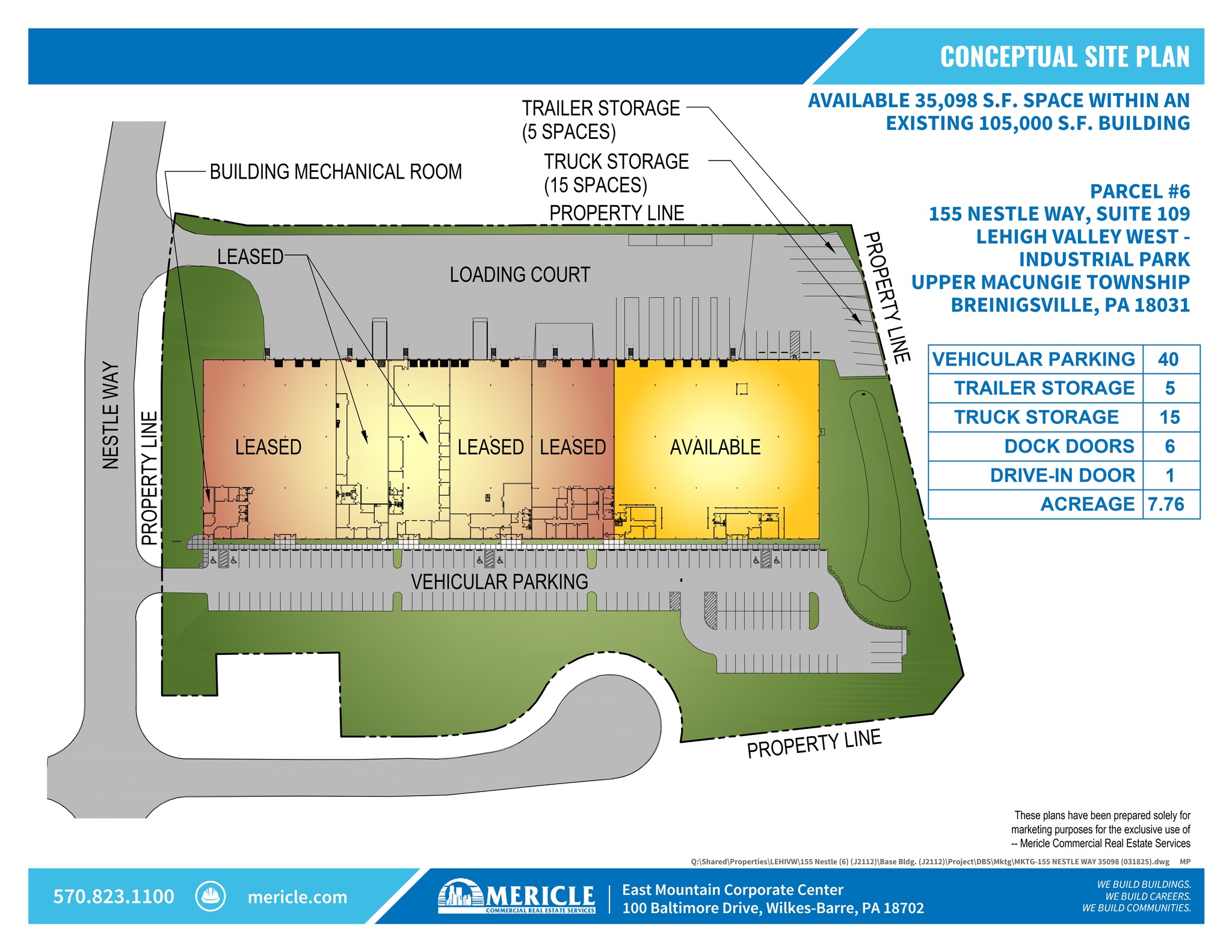 155 Nestle Way, Breinigsville, PA à louer Plan de site– Image 1 sur 2