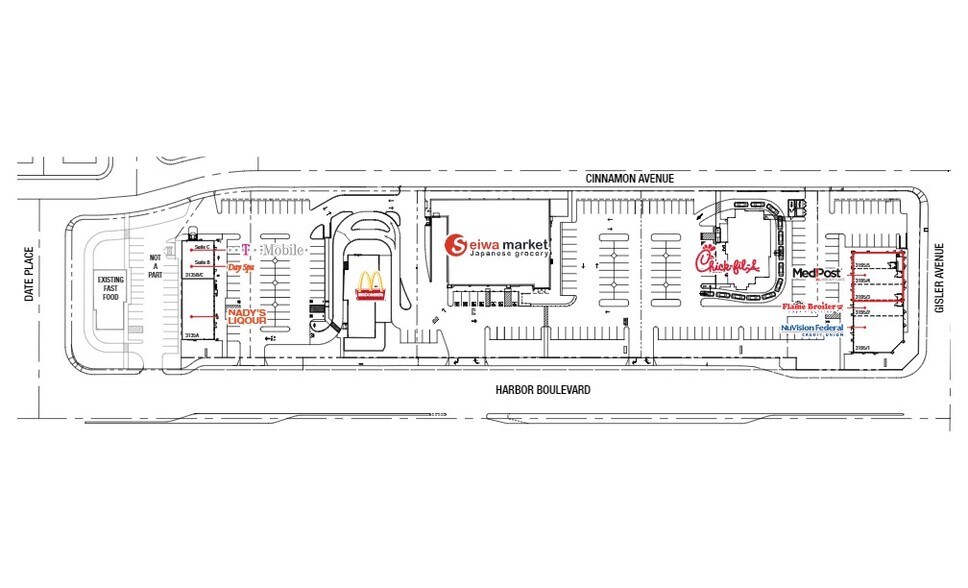 3135 Harbor Blvd, Costa Mesa, CA à louer - Plan de site – Image 1 sur 6
