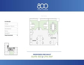 800 Third Ave, New York, NY à louer Plan d’étage– Image 1 sur 5