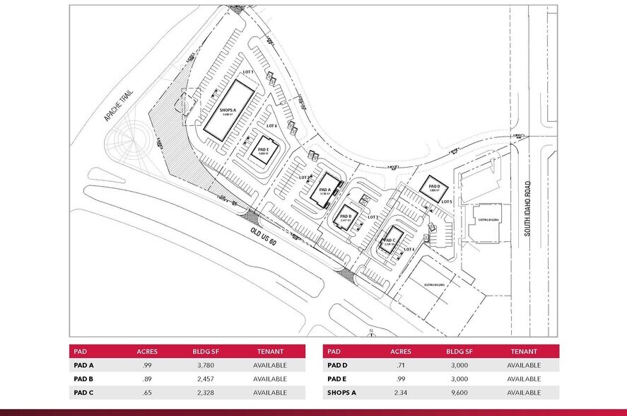 NWC Idaho Rd & Apache Trl, Apache Junction, AZ à vendre - Plan de site – Image 2 sur 4