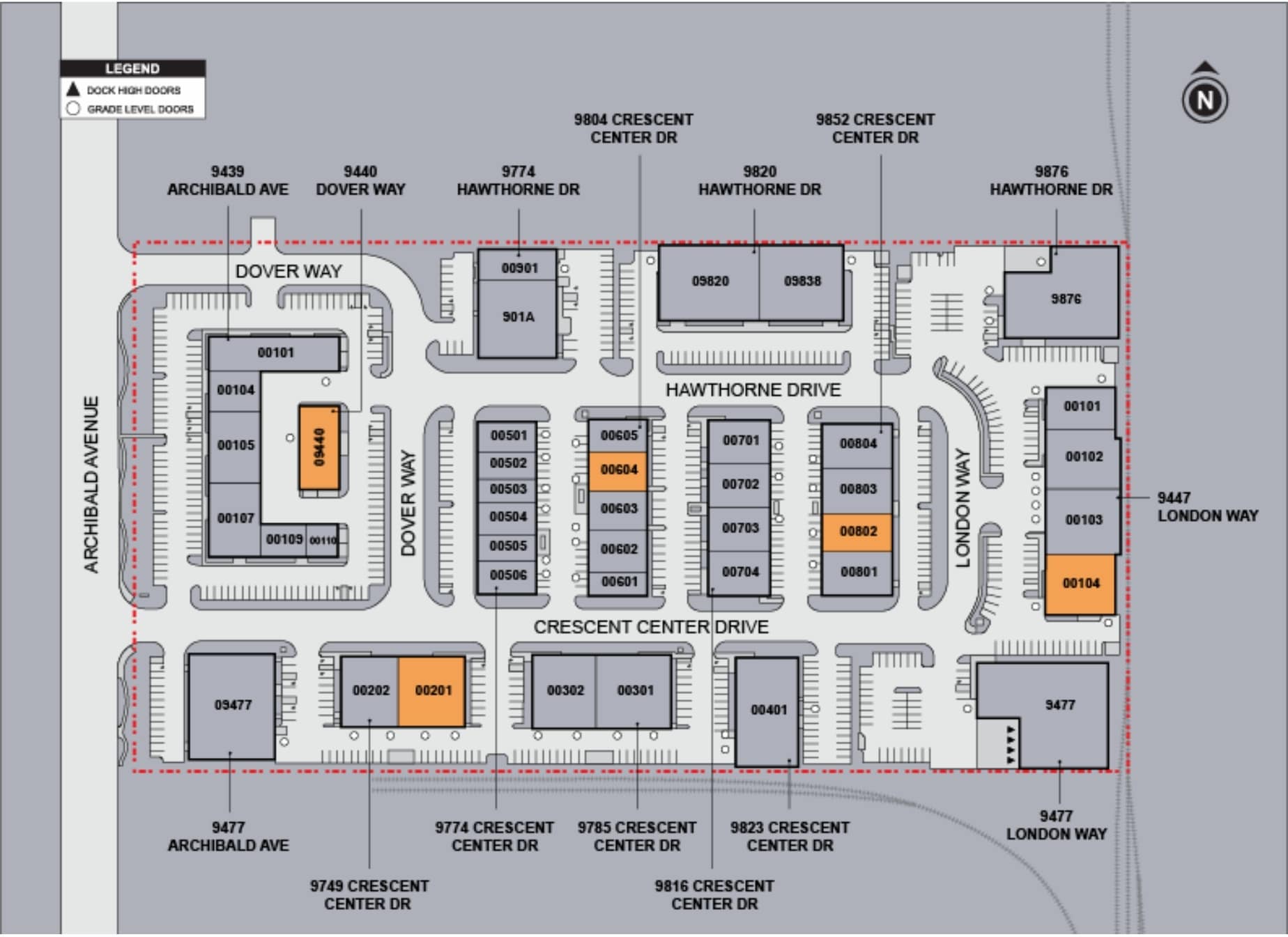 9439 Archibald Ave, Rancho Cucamonga, CA à louer Plan de site– Image 1 sur 1