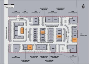 9439 Archibald Ave, Rancho Cucamonga, CA à louer Plan de site– Image 1 sur 1