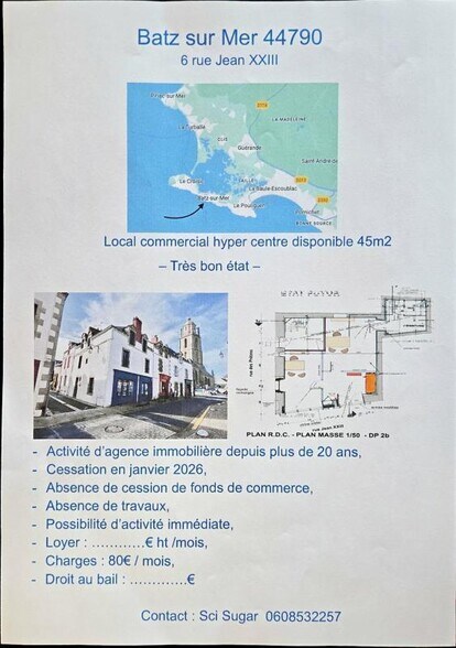 Local commercial dans Batz-sur-Mer à louer - Plan d’étage – Image 3 sur 8