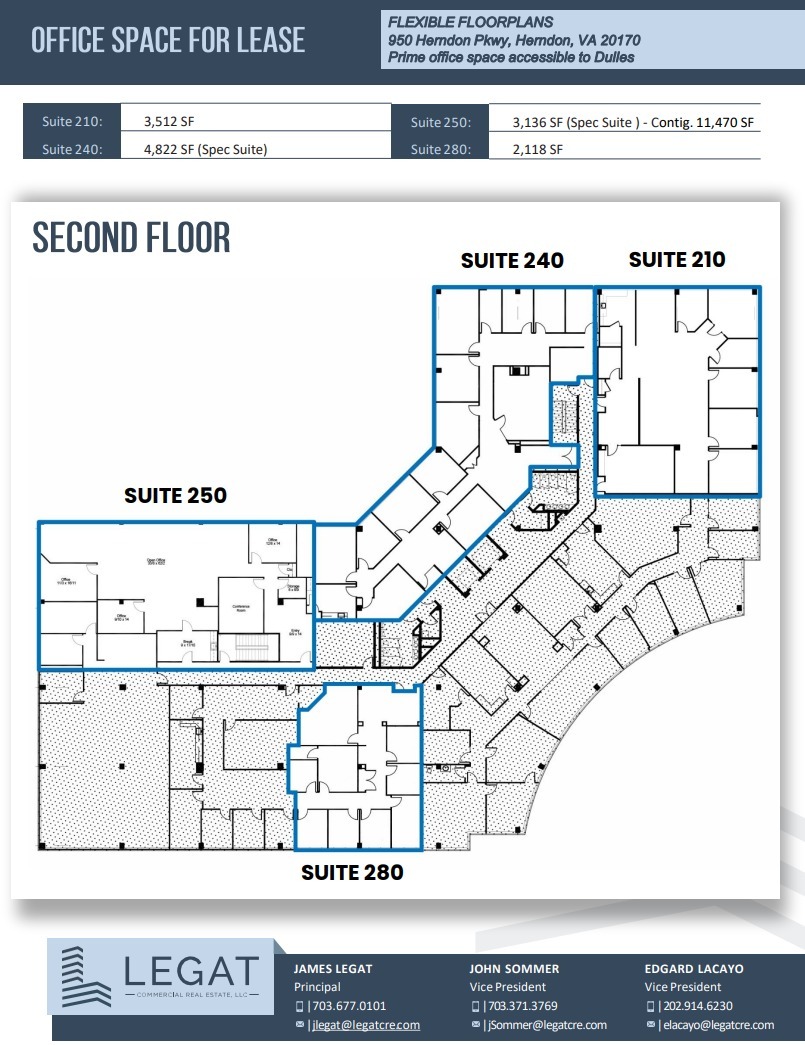 950 Herndon Pkwy, Herndon, VA à louer Plan d’étage– Image 1 sur 1