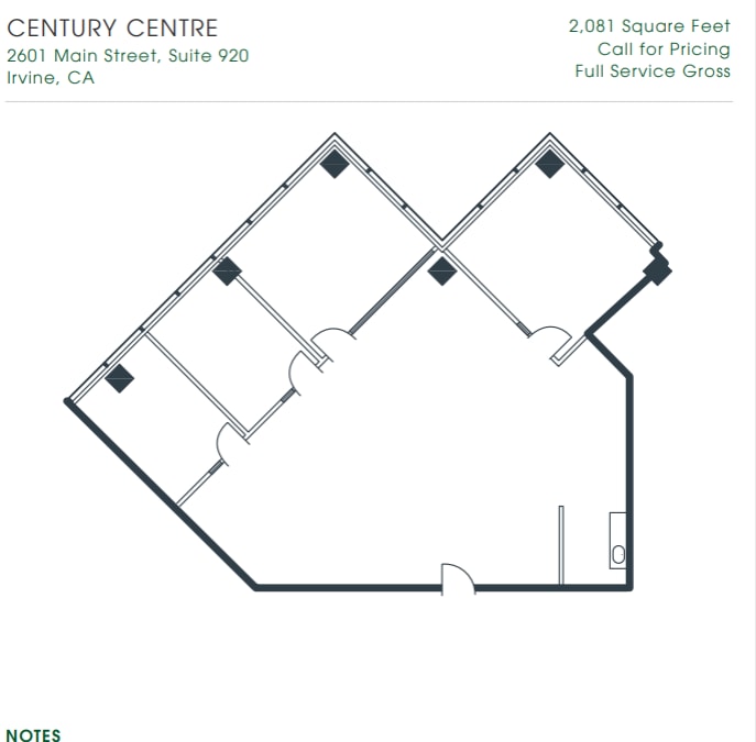 2601-2603 Main St, Irvine, CA à louer Plan d’étage– Image 1 sur 1