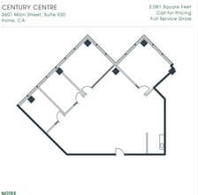 2601-2603 Main St, Irvine, CA à louer Plan d’étage– Image 1 sur 1