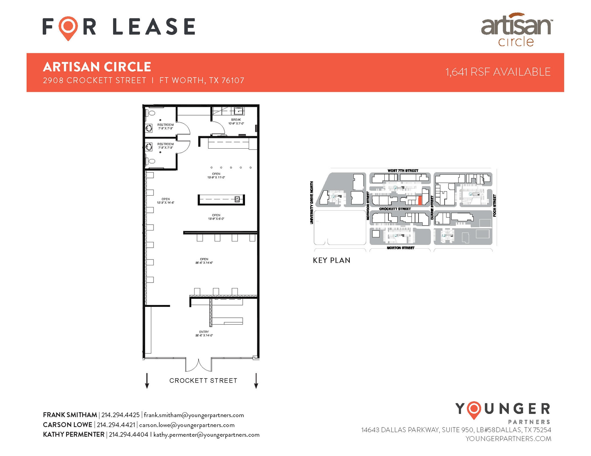 2973 W 7th St, Fort Worth, TX à louer Plan d’étage– Image 1 sur 2