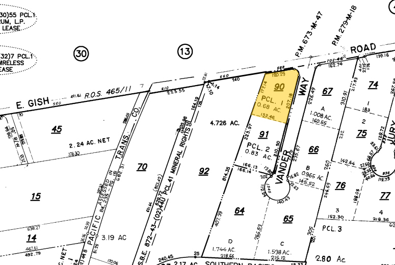 684-688 E Gish Rd, San Jose, CA à louer - Plan cadastral – Image 3 sur 9