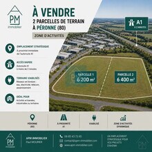 Péronne, SOM - Vue aérienne vue de carte