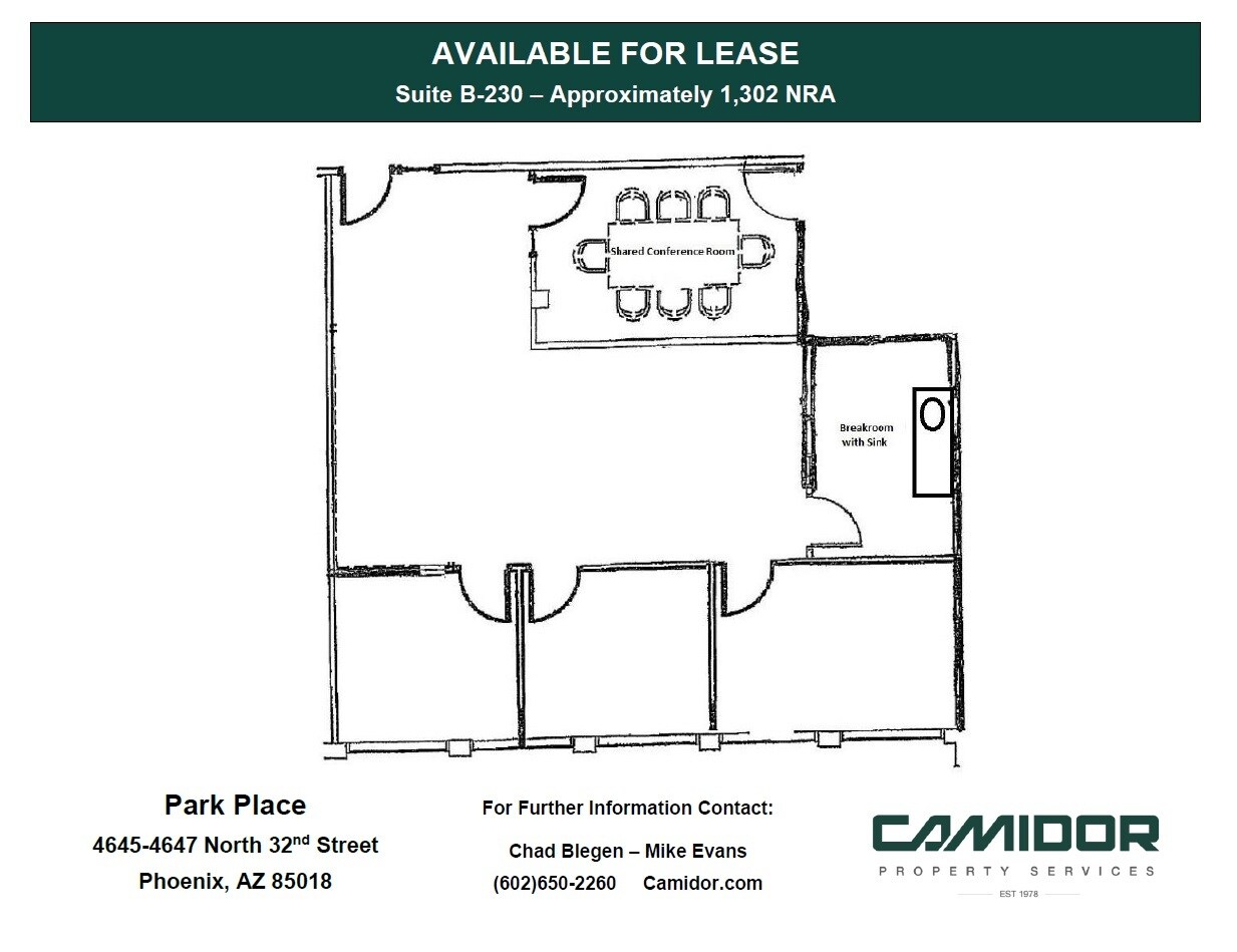 4645-4647 N 32nd St, Phoenix, AZ à vendre Plan d’étage– Image 1 sur 1