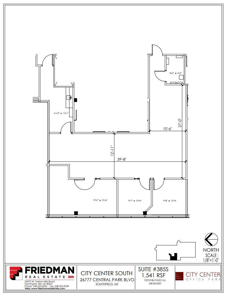 26777-26999 Central Park Blvd, Southfield, MI à louer Plan d’étage– Image 1 sur 3