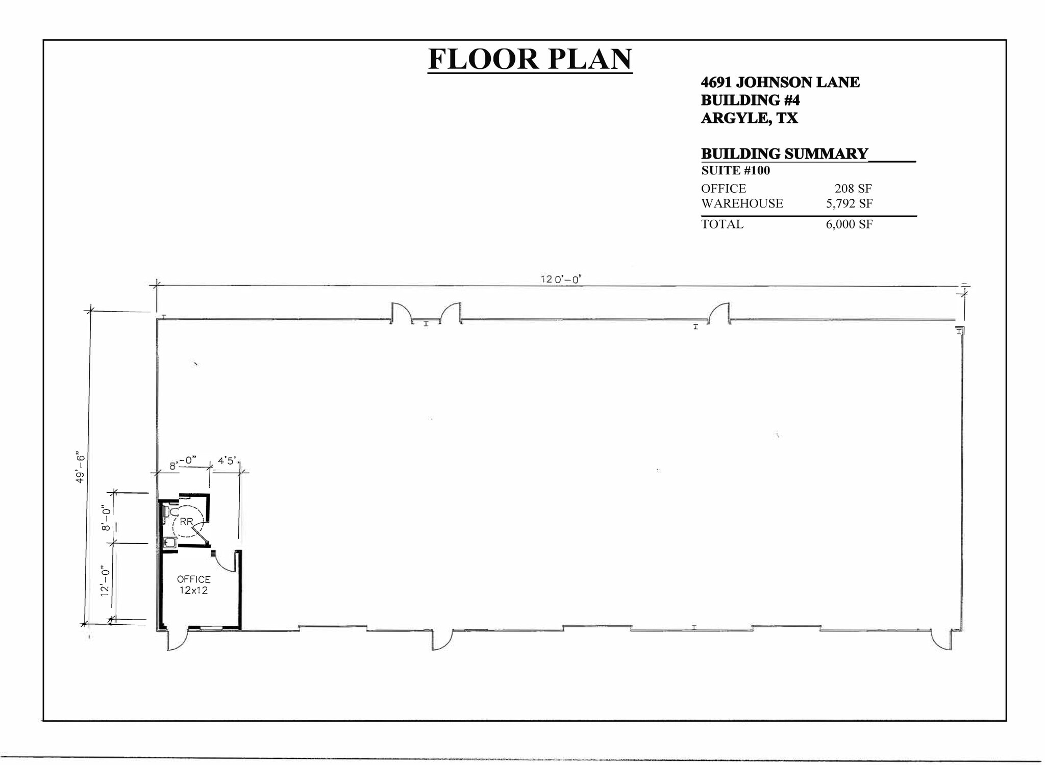 4687 Johnson Ln, Argyle, TX à louer Plan d’étage– Image 1 sur 1