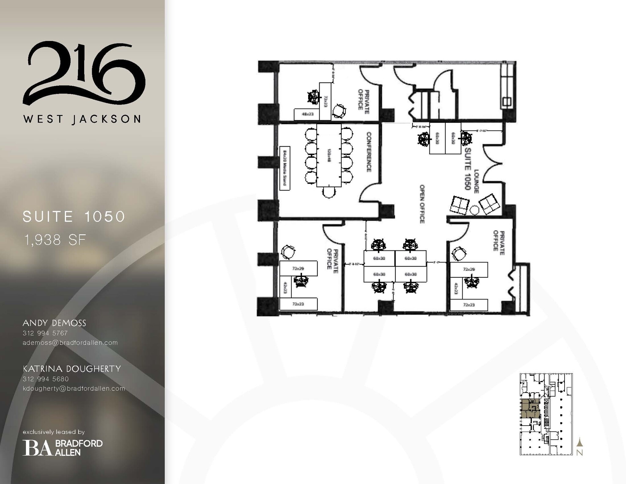 216 W Jackson Blvd, Chicago, IL à louer Plan d’étage– Image 1 sur 3