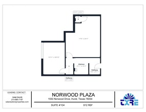 1550 Norwood Dr, Hurst, TX à louer Plan d’étage– Image 1 sur 1