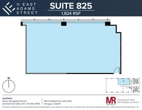 11 E Adams St, Chicago, IL à louer Plan d’étage– Image 1 sur 1