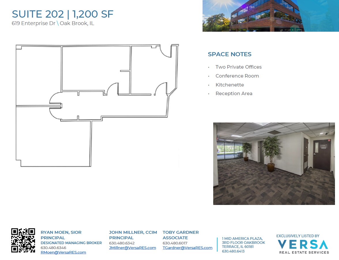 619 Enterprise Dr, Oak Brook, IL à louer Plan d’étage– Image 1 sur 1