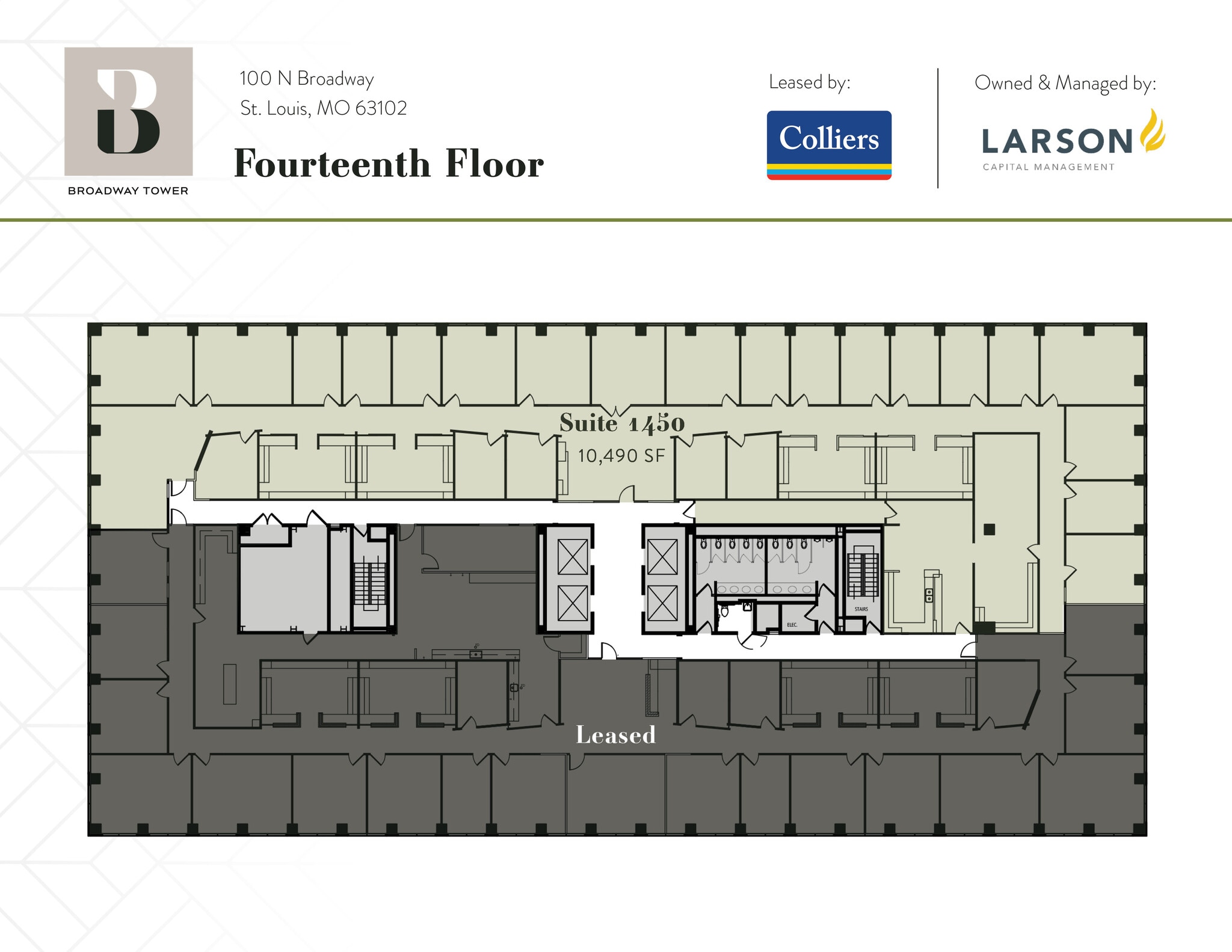 100 N Broadway, Saint Louis, MO à louer Plan d’étage– Image 1 sur 1