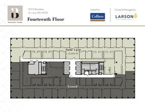 100 N Broadway, Saint Louis, MO à louer Plan d’étage– Image 1 sur 1