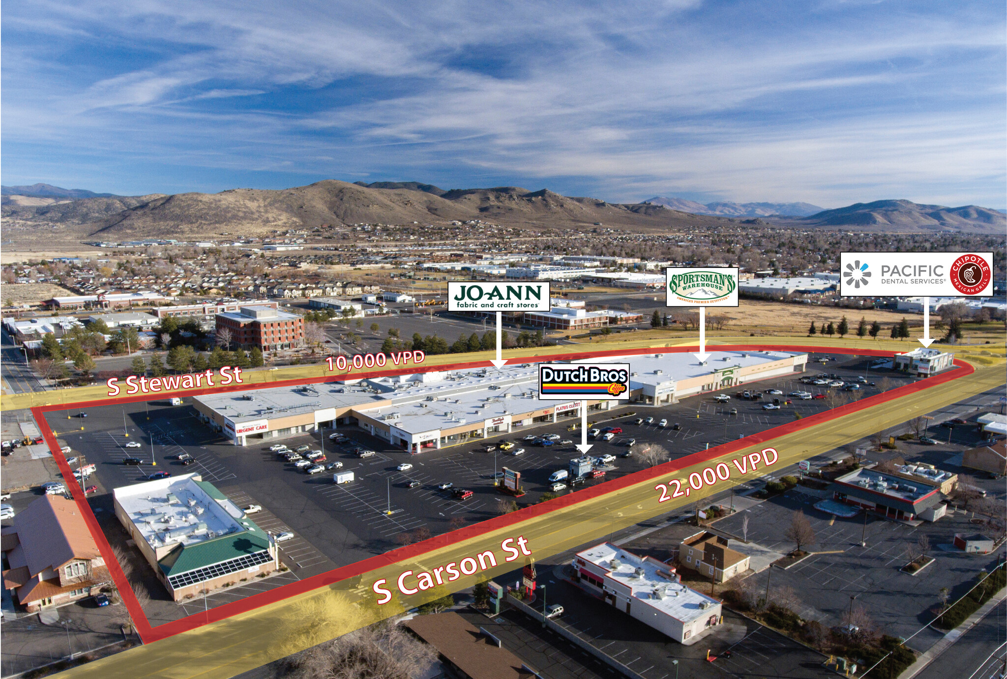 1313 S Carson St, Carson City, NV à louer Aérien– Image 1 sur 16