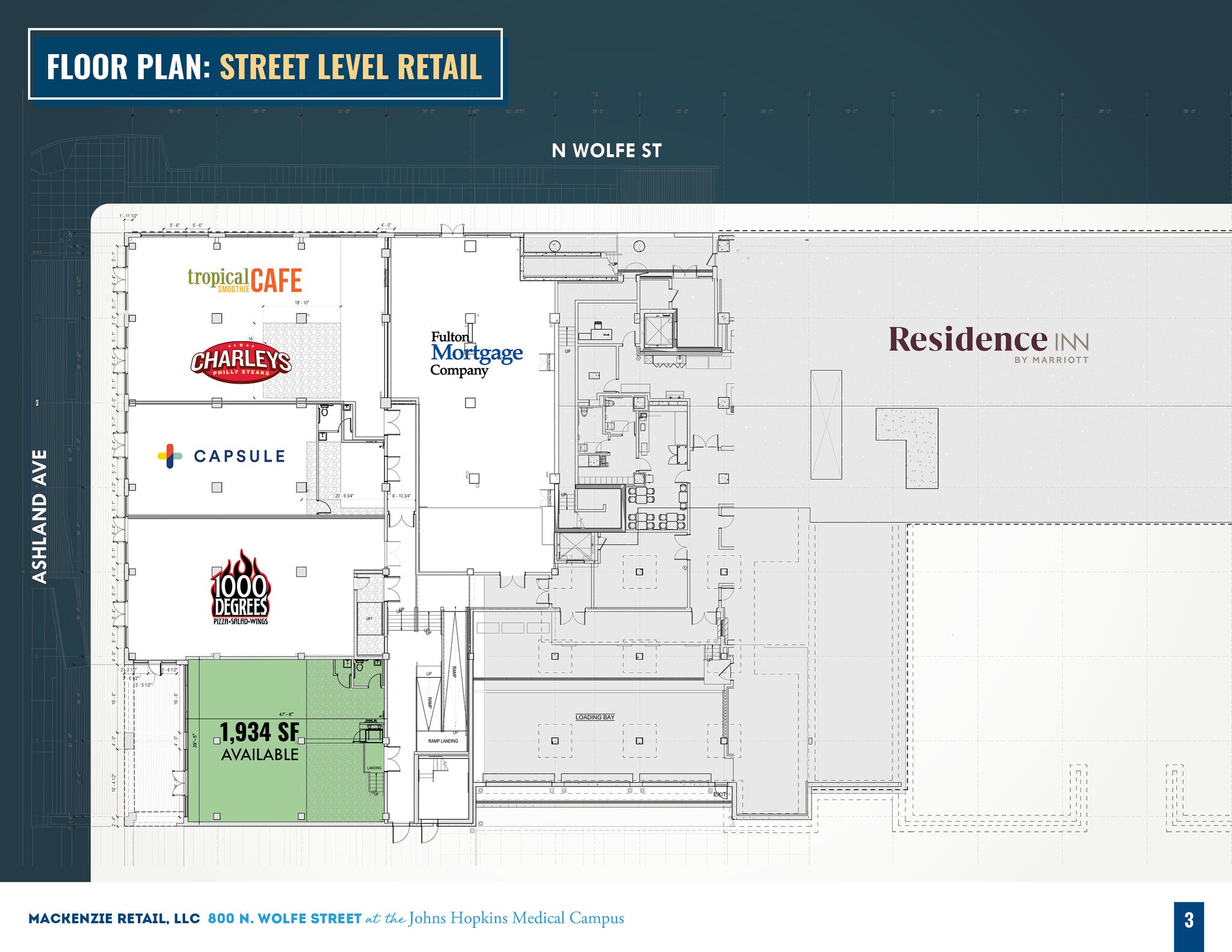 800 N Wolfe St, Baltimore, MD à louer Plan d’étage– Image 1 sur 2