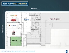 800 N Wolfe St, Baltimore, MD à louer Plan d’étage– Image 1 sur 2