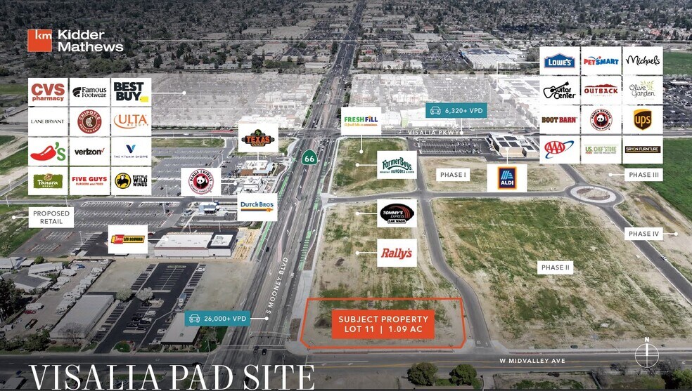 SEC Mooney Blvd Blvd, Visalia, CA à louer - Photo principale – Image 1 sur 4