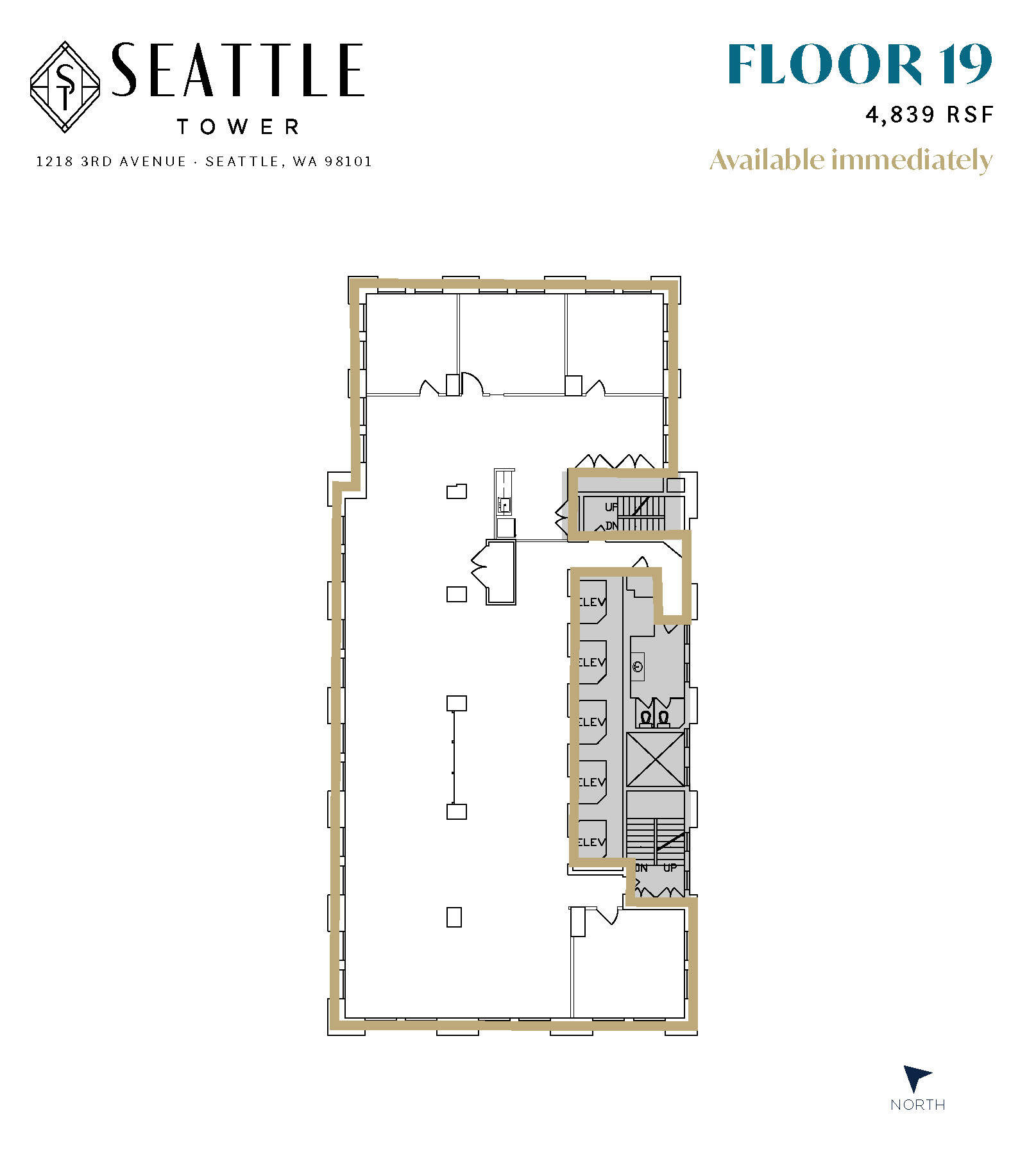 1218 3rd Ave, Seattle, WA à louer Plan d’étage– Image 1 sur 1