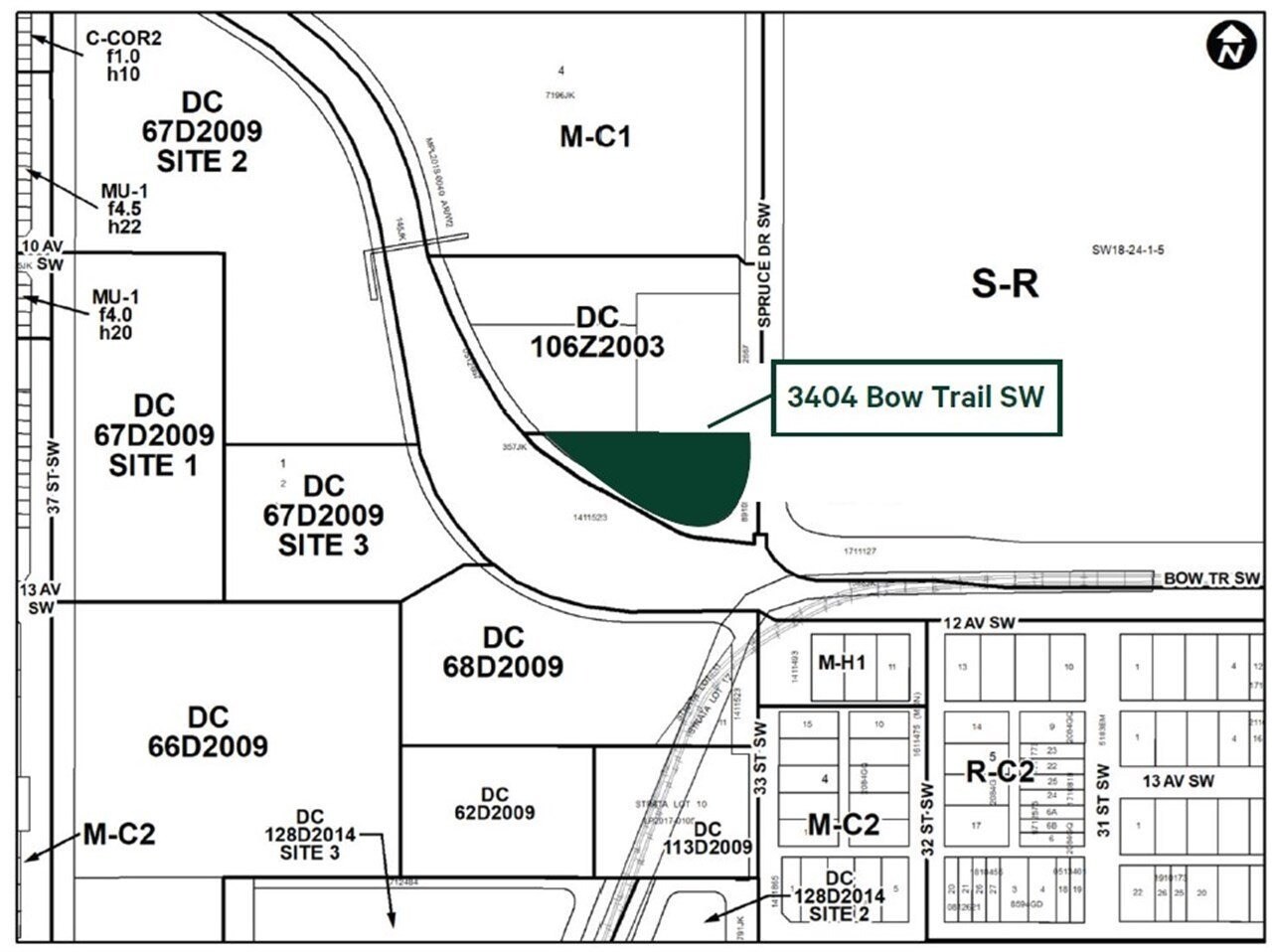 3404 Bow Trl SW, Calgary, AB à vendre Plan de site– Image 1 sur 3