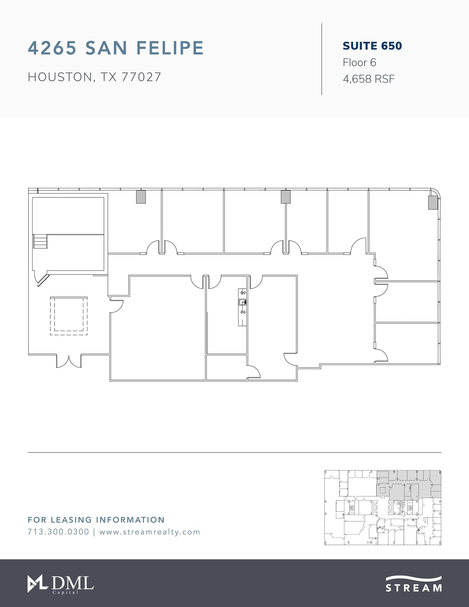 4265 San Felipe St, Houston, TX à louer Plan d’étage– Image 1 sur 1