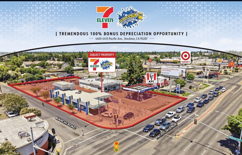 7-Eleven & Express Car Wash Sale portefeuille de 2 biens à vendre sur LoopNet.fr - Photo de l’immeuble – Image 1 sur 3