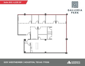 5251 Westheimer Rd, Houston, TX à louer Plan d’étage– Image 1 sur 1