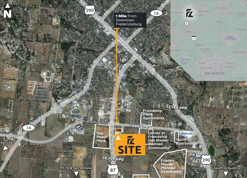 US Highway 87 & Friendship Lane, Fredericksburg, TX à louer - Aérien – Image 2 sur 2
