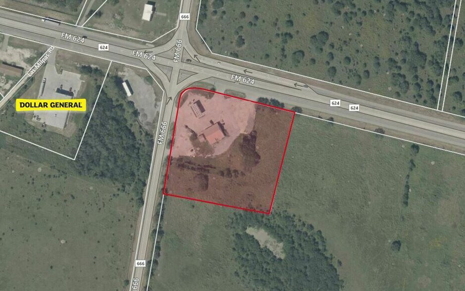 5459 FM 624, Bluntzer, TX à vendre - Aérien – Image 1 sur 2