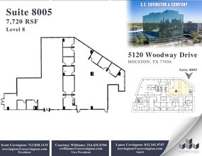 5120 Woodway Dr, Houston, TX à louer Plan d’étage– Image 1 sur 2
