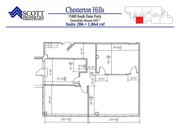 15400 S Outer Forty, Chesterfield, MO à louer Plan d’étage– Image 1 sur 8