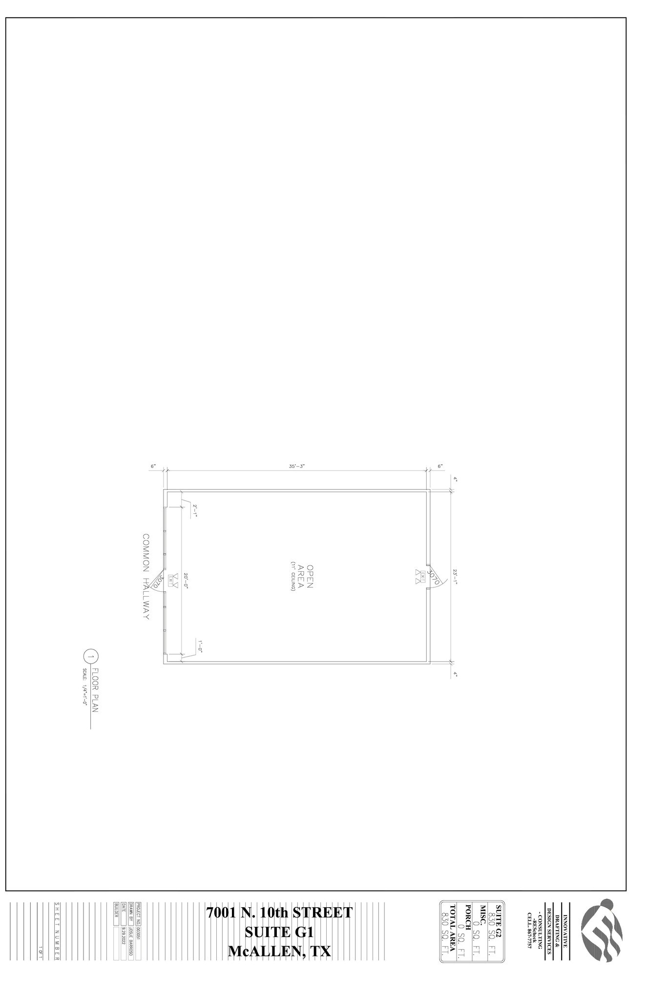 7001 N 10th St, McAllen, TX à louer Plan d’étage– Image 1 sur 1