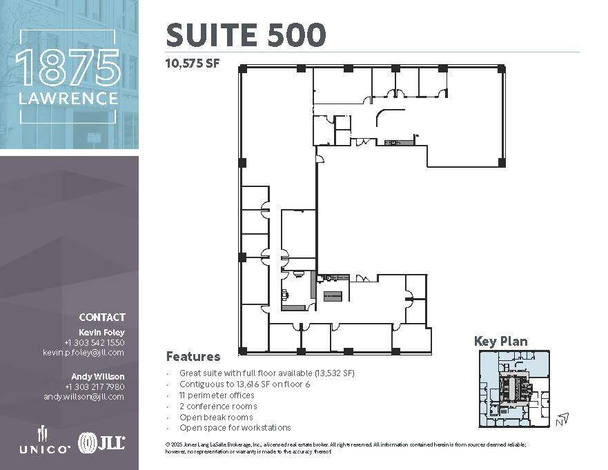 1875 Lawrence St, Denver, CO à louer Plan d’étage– Image 1 sur 1