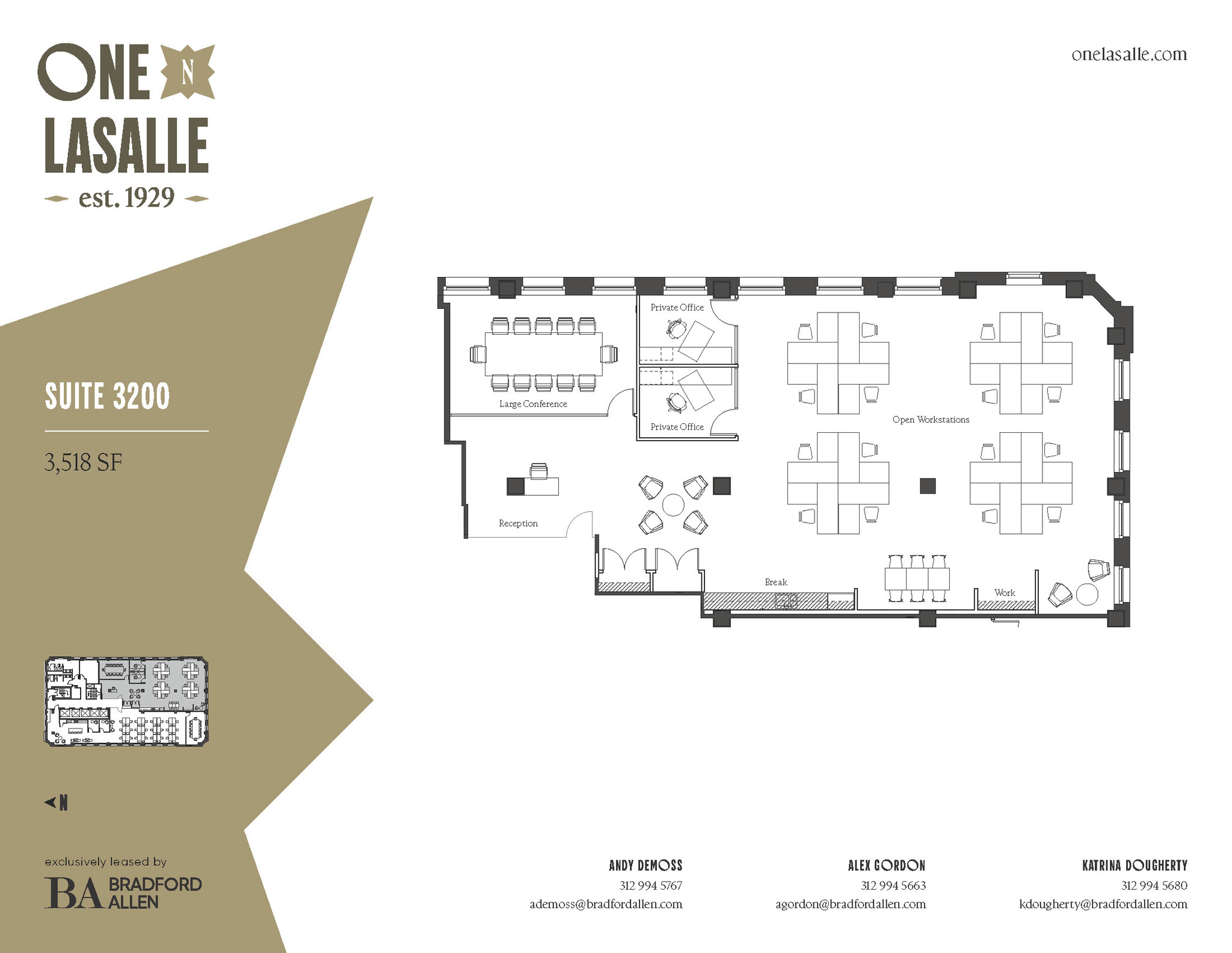 1 N La Salle St, Chicago, IL à louer Plan d’étage– Image 1 sur 5
