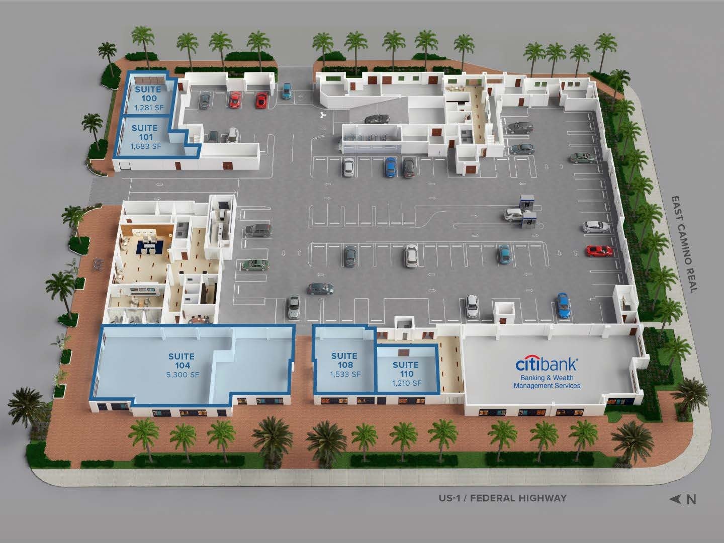 101 E Camino Real, Boca Raton, FL à louer Plan d’étage– Image 1 sur 2