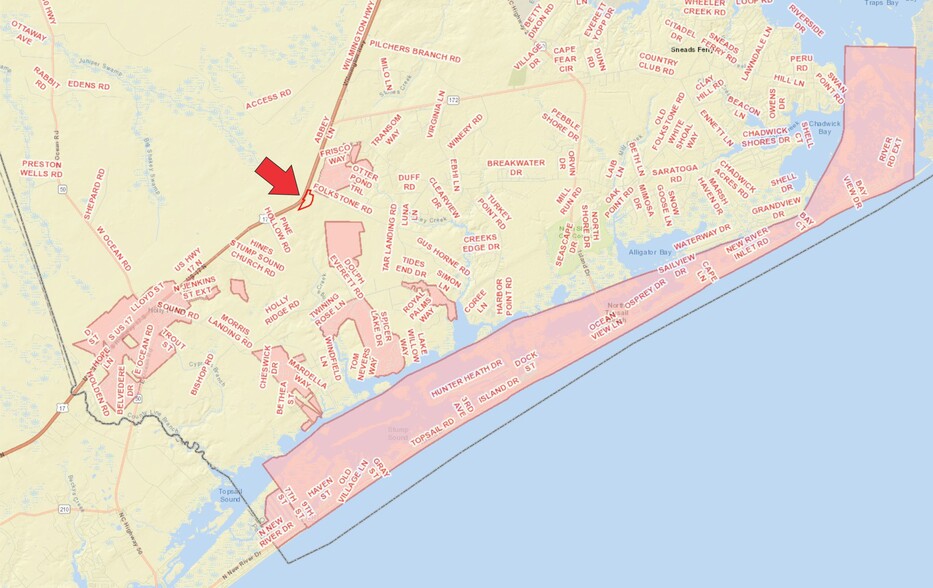 US 17 & SR 1532 Wilmington Hwy, Holly Ridge, NC à vendre - Photo de l’immeuble – Image 2 sur 8