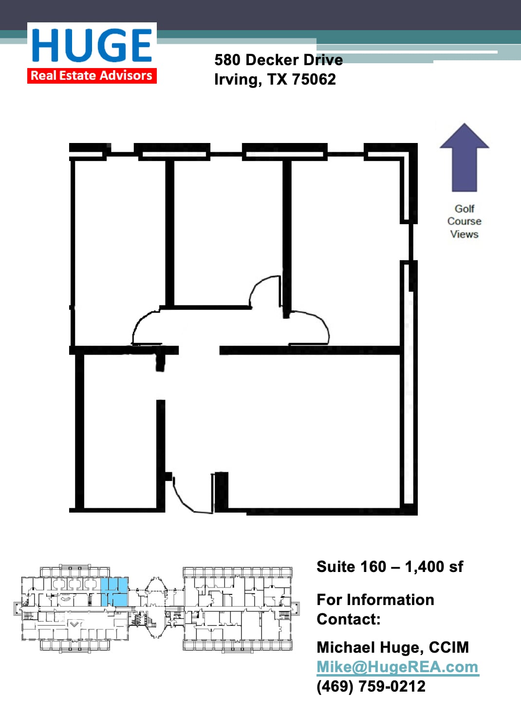 580 Decker Dr, Irving, TX à louer Plan d’étage– Image 1 sur 1